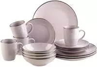 M&Auml;SER Kombiservice "METALLIC RIM, Geschirr-Set, Steinzeug"