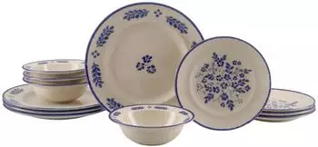 CreaTable Rondo Cottage Blue Tafelservice 12-tlg., 4 Personen, Steinzeug (25391)
