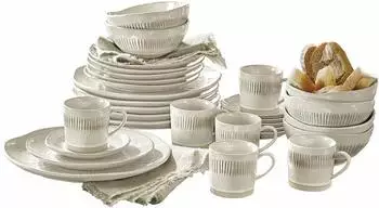 Loberon P&eacute;riers Geschirr-Set 30-teilig, creme (22481-5-1)