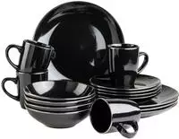M&Auml;SER Kombiservice "METALLIC RIM, Geschirr-Set, Steinzeug"