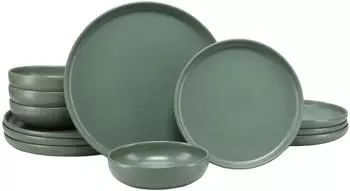 CreaTable Uno Green Tafelservice 12-tlg. 4 Personen Gr&uuml;n