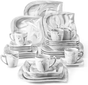 MALACASA Elvira Tafelservice 30-tlg. 6 Personen