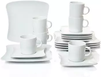 Retsch-Arzberg Sandy Kaffeeservice 18-tlg. 6 Personen Wei&szlig;