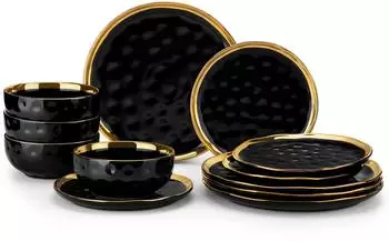 Vancasso Sweet Tafelservice 12-tlg. 4 Personen Schwarz