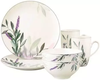 Seltmann Weiden Savona Provence Frühstücks-Set, 6-teilig, Porzellan, bunt-beige (1088074)