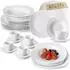 LuxusKollektion Elisa Kombiservice 30-teilig, Porzellan, grauwei (ELISA-30)