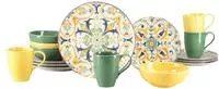 CreaTable Kombiservice "Giardini, Geschirr-Set, 16-tlg." Mediterrane...