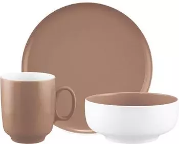Seltmann Weiden Sento Home Pure Colors Frühstücks-Set 18-tlg., Porzellan, cocoa braun