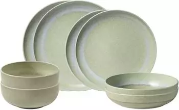 Villeroy & Boch Perlemor Alga Einsteiger-Set, gr&uuml;n, Porzellan, 8-teilig (18485729-0)