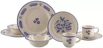 CreaTable Rondo Cottage Blue Kombiservice 8-tlg., Steinzeug (25392)