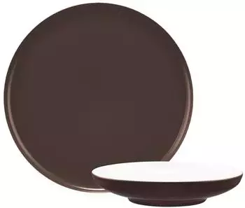 Seltmann Weiden Sento Home Pure Colors Tafelservice 12-tlg., chocolate braun, Porzellan