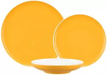 Seltmann Weiden Sento Home Pure Colors Teller-Set, mango orange, 18-tlg., Porzellan