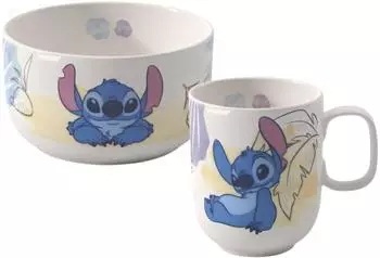 Villeroy & Boch Disney Stitch Fr&uuml;hst&uuml;cks-Set, Porzellan, 2-tlg.