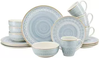 CreaTable Congo Azul Kombiservice 16-tlg., Steingut (23265929-0)
