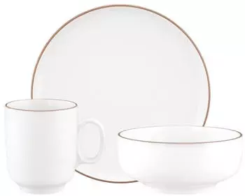 Seltmann Weiden Sento Home Pure Lines Frühstücks-Set 18-teilig, Porzellan, cocoa brown