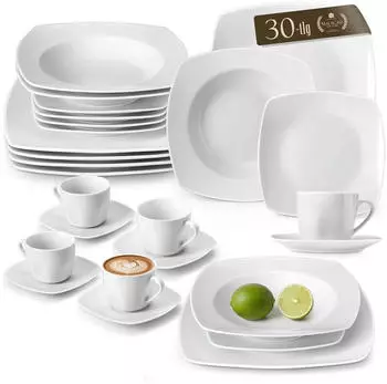 LuxusKollektion Kombiservice Porzellan 30-teilig, 6 Personen (65070)