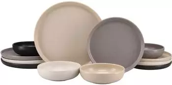 CreaTable Uno Metropol Tellerset 12-tlg., Steinzeug (58189803-0)