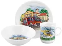 Seltmann Weiden Kindergeschirr-Set "Compact Blaulicht, Kinder-Set 3-teilig" 1x