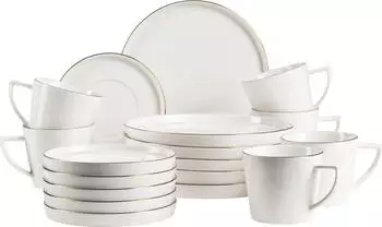 M&auml;ser Sita Kaffeeservice gold/wei&szlig;, 18-tlg. (934127)