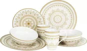 CreaTable Kombiservice Mandala Gold 8-tlg