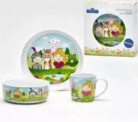 van Well Kindergeschirr-Set "Kinderset Prinzessin, 3-teilig, Geschirr-Set, Service"