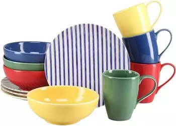 CreaTable Mio Viva Bunt Kaffeeservice 12-tlg. Steinzeug (25427)