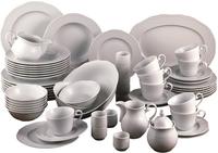 CreaTable Kombiservice "Geschirr-Set Arianne" Service, wei&szlig;, klassische, Form, 61