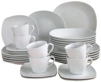 CreaTable Kombiservice "Square Weiss" abgerundete, quadratische Form