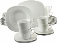 CreaTable Kombiservice "Geschirr-Set Amelie" Service, wei&szlig;, quadratische Form, 30
