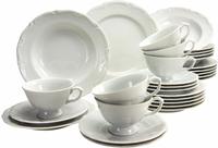 CreaTable Kombiservice "Geschirr-Set Maria Theresia" Service, wei&szlig;, klassische,