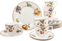 CreaTable Kaffeeservice "Geschirr-Set Flora Orchard" Service, 18 Teile, f&uuml;r 6