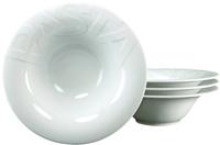 CreaTable Pastateller "Essteller Gourmet" Teller Set f&uuml;r 4 Personen, wei&szlig;,