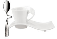 Villeroy & Boch Espressotasse "NewWave Caff&egrave; NWC Espressoset" Wellendesign