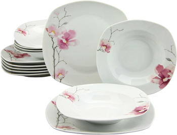 CreaTable Tafelservice 12 Teile, Aiko weiß/rose CreaTable Tafelservice 12 Teile, Aiko weiß/rose