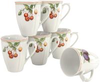 CreaTable Becher "Kaffeebecher Flora Orchard" Tassen Set, 6-teilig