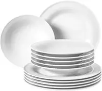 Seltmann Weiden Tafelservice "Teller Set, Geschirr-Set Beat" mit Rillendekor, 12