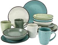 CreaTable Kombiservice "Geschirr-Set Fashion" Service, Vintage-Look, 16 Teile, f&uuml;r 4