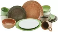 CreaTable Kombiservice "Geschirr-Set Canvas" Service, Leinenstruktur, mediterrane