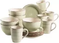M&Auml;SER Fr&uuml;hst&uuml;ckset 18-tlg., Serie LUMACA, Gr&uuml;n, 931490