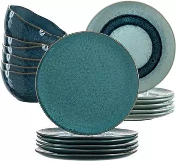 Leonardo Geschirr-Set Matera blau (18-tlg.)