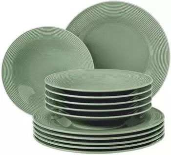 Seltmann Weiden Beat Tafelservice (12-tlg.) Color Glaze Salbeigr&uuml;n