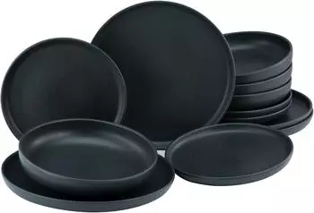 CreaTable Tafelservice Uno Black (12-tlg.)