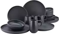 CreaTable Kombiservice Uno schwarz Steinzeug 16 tlg. CreaTable Kombiservice Uno schwarz Steinzeug 16 tlg.