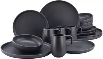 CreaTable Kombiservice Uno (16-tlg.) Black