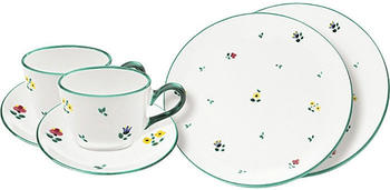 Gmundner Keramik Gmundner Breakfast for two Gourmet Streublumen gruen