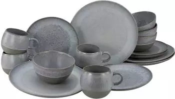 CreaTable Kombiservice Steinzeug 16-teilig Loft Stone CreaTable Kombiservice Steinzeug 16-teilig Loft Stone