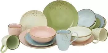 CreaTable Kombiservice Nature Collection Pastell (16-tlg.) CreaTable Kombiservice Nature Collection Pastell (16-tlg.)