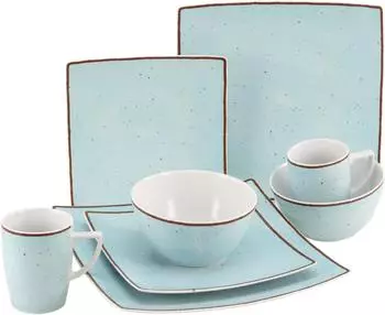 CreaTable Kombiservice New Elegance Vintage Nature (8-tlg.) aquablau