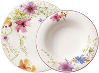 Villeroy & Boch Tafelservice "Mariefleur Gris Basic" Teller Set, Made in...