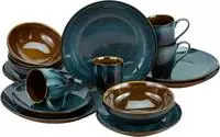 CreaTable Kombiservice "Geschirr-Set Mallorca" Service, T&ouml;pfereicharakter, 16 Teile,